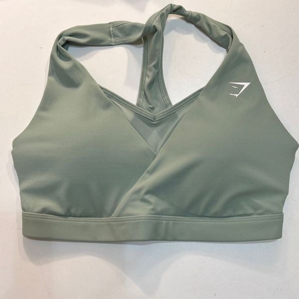 Gymshark Crossover Sports Bra Desert Sage‎ Green women's Medium NWT